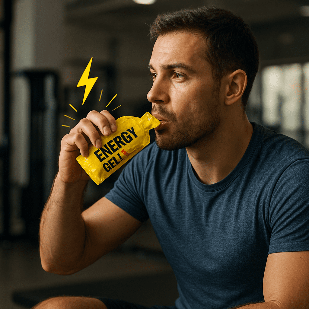 Gel energético para recarregar energia complementar seu treino